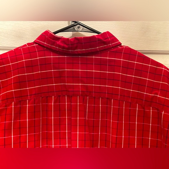 Men’s Sz XL Dockers Red Plaid S/S Button-Front Shirt, EUC - Picture 4 of 4